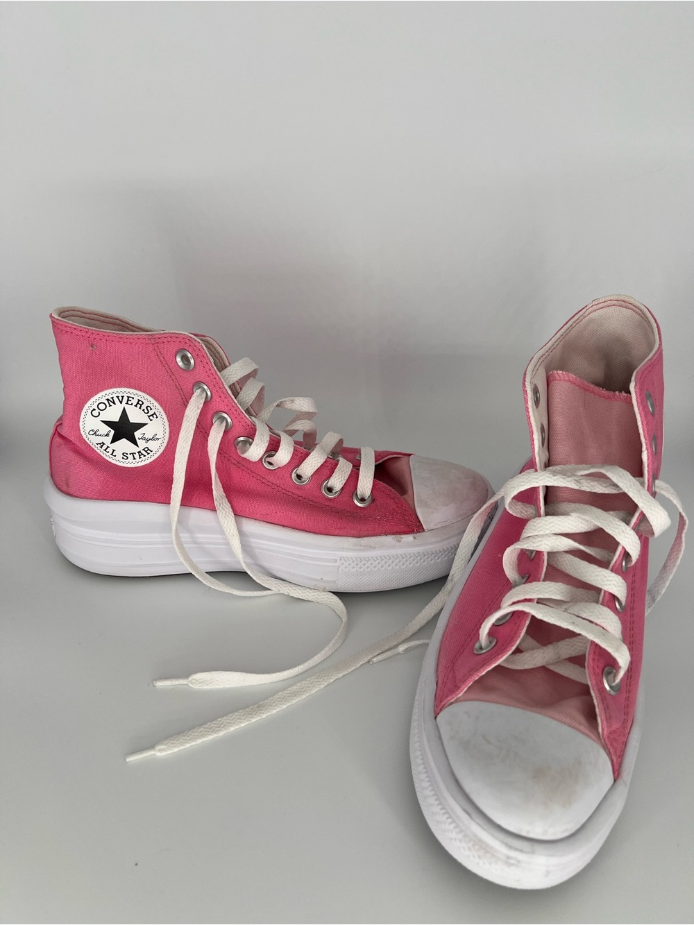 Converse Chuck Taylor All Star Move Platform High Top Pink Sneakers 7.5